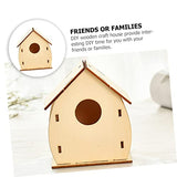 COHEALI 12 pcs Christmas Wooden House Unfinished Wooden House Wooden Hanging House birdhouses for Outdoors Birdhouse kit Christmas Village House COHEALI