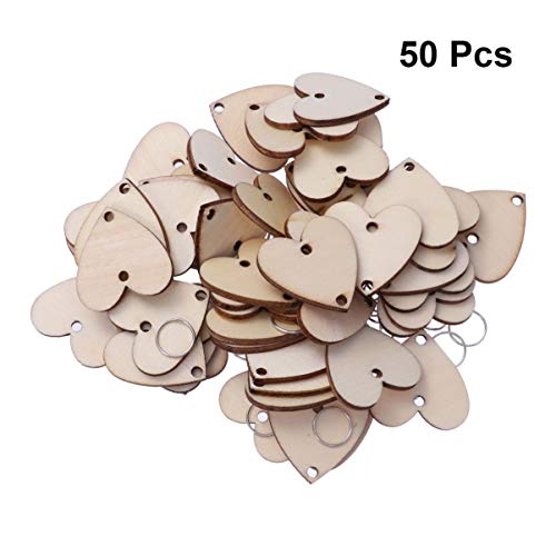 LIOOBO 50pcs Birthday Calendar Reminders Heart Easter Crafts for Adults decoraciones para salas de casa Birthday Chalkboard Unfinished Wood Cutout LIOOBO