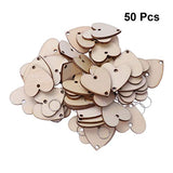 LIOOBO 50pcs Birthday Calendar Reminders Heart Easter Crafts for Adults decoraciones para salas de casa Birthday Chalkboard Unfinished Wood Cutout LIOOBO