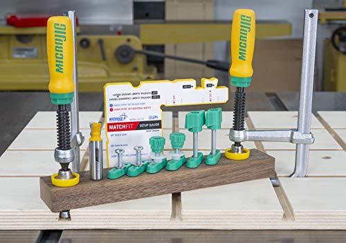 MICROJIG Matchfit DVC-1177K2+DS-333 Dovetail Clamp Pro (1/2" Shank) + Dado Stop Bundle - WoodArtSupply