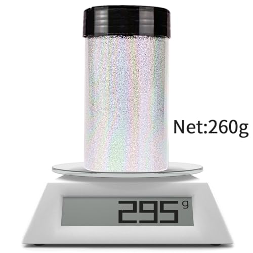 Holographic Fine Glitter for Epoxy Resin DIY Craft,ANGXILIN High Capacity 260g Shaker Bottle Fine Glitter for Nail Art Face Body Make Up,Tumblers - WoodArtSupply