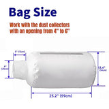 Dust Collector Bag with Clamp for Woodworking 30 Micron, Vacuum Bag Compatible with Grizzly Shop Fox Rockler Delta Oanytun