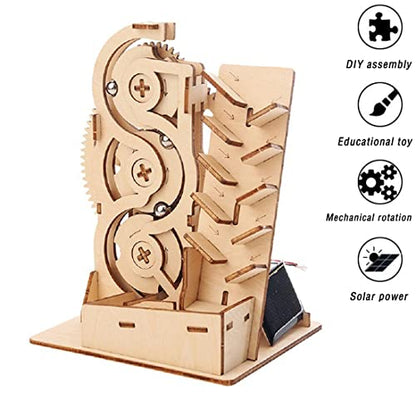 Wooden Marble Track Construction Kit Fun And Educational Building Blocks For Kids, Stem Learning Toy For Boys And Girls, Multiple Tracks And Endless - WoodArtSupply