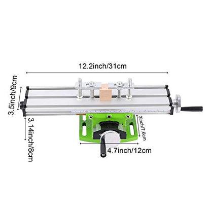 ZOENHOU 12.2 Inch Milling Machine Worktable, Precise Adjustive Multifunction Drill Vise Fixture Working Table, Compound Slide Table Cross X Y Vise - WoodArtSupply