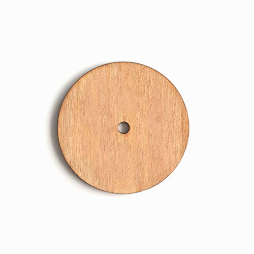25 Wood Circle with 1/4" Center Hole Blank Discs 3/16" Thick (Select Size) (1") Soto Laser Cutting