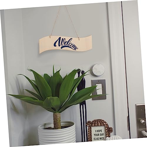Anneome 4pcs Wooden Sign Unfinished Hanging Sign Unfinished Hanging Wood Plaque Sign for Front Door Blank Wooden Plaques Unfinished Blank Plaques DIY Anneome