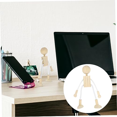 Kisangel 5pcs Cartoon Toy White Embryo Dolls Unfinished Wood Crafts Unfinished Wood Peg Dolls Unfinished Peg Doll Wood Dolls Blank Wood Toys Kisangel