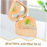 VOSAREA Box Wooden Heart Box Jewelry Cases Heart Jewelry Container Unfinished Treasure Chest Wooden Jewelry Holder Wood Heart Case Small Gift VOSAREA