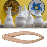 Jeanoko Solid Wood Caliper Positioning Distance Measuring Tool Wooden Pottery Tools for Ceramic Production Measurement(8-inch Wooden Caliper) Jeanoko