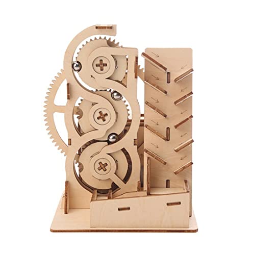 Wooden Marble Track Construction Kit Fun And Educational Building Blocks For Kids, Stem Learning Toy For Boys And Girls, Multiple Tracks And Endless DDLONGDD