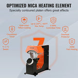 VEVOR 3-in-1 Auto Hat Heat Press Machine for Caps - No Crease, Automatic Release&Press Knob-Style Digital Control Panel, with 3pcs Interchangeable VEVOR