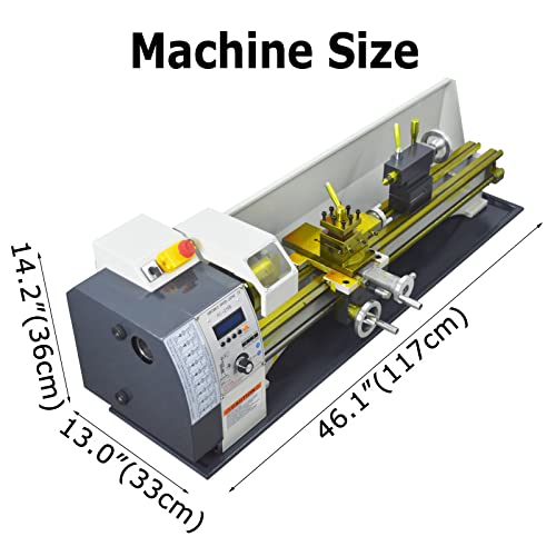 INTBUYING Metal Lathe 8"X32" Benchtop Lathe Machine Precision Hobby DIY Metal Wood Working Lathe Electronic Gearless Horizontal Wood Lathe 1100W - WoodArtSupply