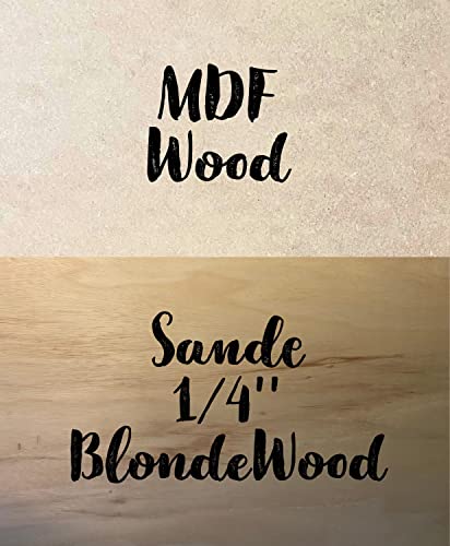 Wooden Letter 8" Blank M Vine Monogram Font MDF (Various Sizes)