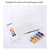 Plaid Sunflower Meadow Modern Kit, 14" x 14" Paint by Numbers for Adults and Kids, Easy-to-Follow DIY Crafts, Art Supplies with A Textured Finish, Plaid