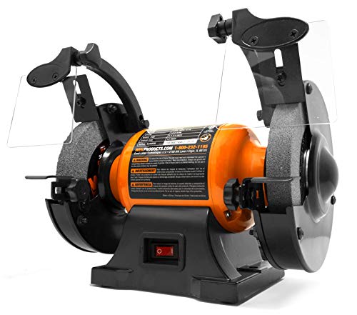 WEN BG4260 2.1-Amp 6-Inch Single Speed Bench Grinder, Orange,black - WoodArtSupply