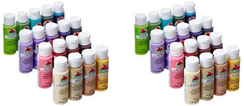 Apple Barrel Acrylic Paint Set, 2 Ounce, PROMOABII Colors II (Тwo Рack) WoodArtSupply