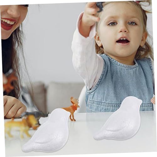 TEHAUX 6pcs Bird Foam White Embryo White Brick Christmas Child TEHAUX