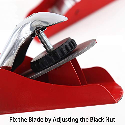 DSHE Mini Hand Planer Small Trimming Planer 6-1/2 inch Woodworking Pocket Plane Hand Plane with 1 inch Blade Adjustable Block Plane and 1 Wood Fixe DSHE