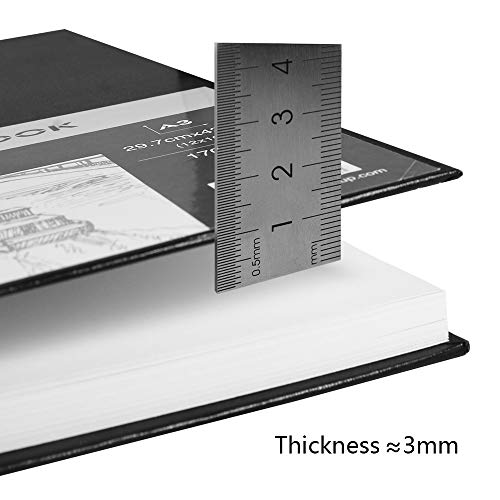 Tavolozza A3 (16.54x11.69) Heavyweight Hardcover Sketch Book, 96 Pages  (102 lb/170gsm), Durable Acid Free Drawing Paper for Painting & Drawing Dry