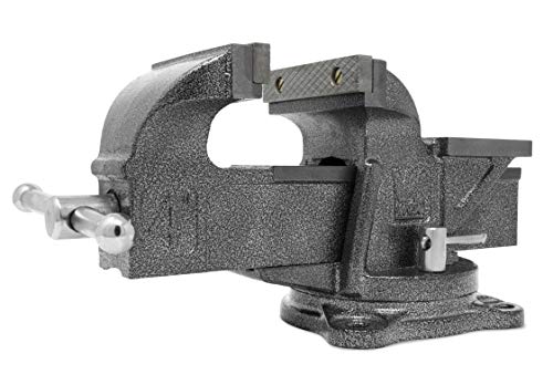 WEN Bench Vise, 4-Inch, Cast Iron with Swivel Base - WoodArtSupply