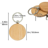 2 Inch Round Wood Engraving Blanks Wood Blanks Blank Wooden Key Tag 20 Pack WoodArtSupply