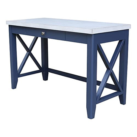 IC International Concepts Hampton Desk, Standard, Blue/Chalk IC International Concepts