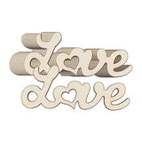 20pcs Love Wood DIY Crafts Cutouts Wooden Love Heart Shaped Slices Embellishments Gift Ornaments for Wedding Birthday Party Home Decorations Creaides