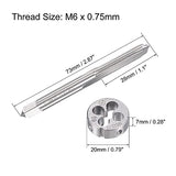 uxcell M6 x 0.75mm Metric Tap and Die Set, Machine Thread Screw Tap with Round Threading Die, Tap & Die Kit for Nut Screw Bolt Thread Repair uxcell