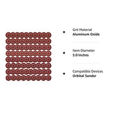 Coceca 80pcs Orbit Sander Sandpaper 5 Inch 8 Hole Orbital Sanding Discs Assorted 40 60 80 100 150 180 240 320 Grits for Power Random Orbit Sanders Coceca