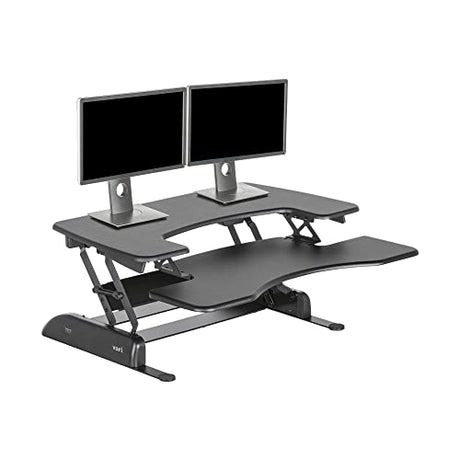 Vari VariDesk Pro Plus 36 - Adjustable Desk Converter with 11 Height Settings - Laptop Sit Stand Desk Riser for Table Tops and Home Office- Fully Vari