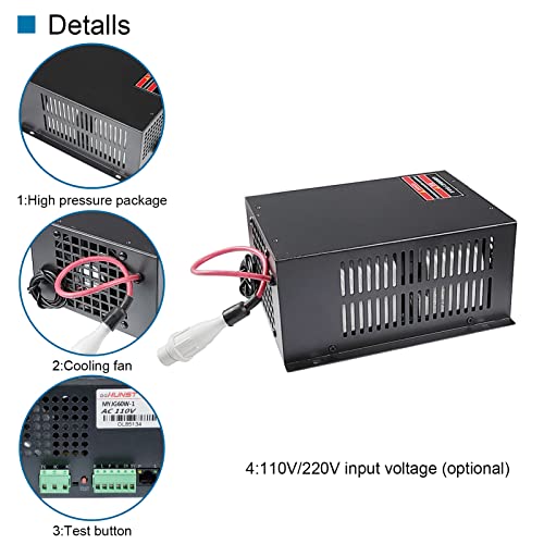 60W CO2 Laser Power Supply for 60w 70w Laser Tube Laser Engraver Cutter Power Supply MYJG-60 DGHUNST