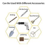 Air Tool Drillpistol Drills, 1/2" Pneumatic Air Drill, 700rpm CW/CCW Handle Type Reversible Variable Speed Drilling Tool Engraving Grinder with Yosoo