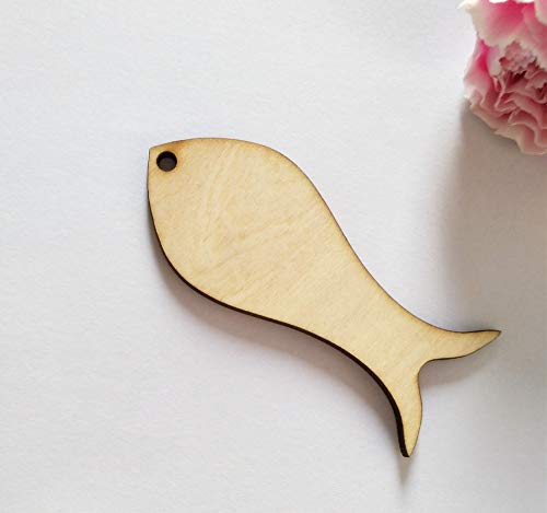 18PCS Mediterranean Style Wood Sea Horse Starfish Dolphin Anchor Helmsman Hanging Decoration, Holiday Party Wedding Supplies (Mixed) RUIXUAN