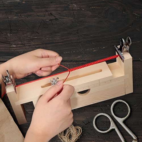 KUYYFDS Wood Bracelet Jig, Wooden Jig Bracelet Maker, Wood Wristband Maker with 2clamps Braiding Crafting Tool for Weaving DIY Craft 3pcs Drawer - WoodArtSupply