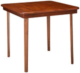 STAKMORE Straight Edge 32" Square Folding Card Table, Cherry Finish MECO