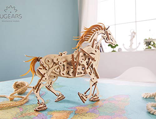 UGears Models 3-D Wooden Puzzle - Mechanical Horse Mechanoid