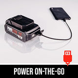 SKIL PWR CORE 20 Brushless 20V Compact Drill Driver and Impact Driver Kit Includes 2.0Ah Battery and PWR JUMP Charger - CB8437B-10 Skil