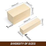 BeaverCraft Basswood Carving Blocks Whittling Wood for Carving Wood Carving Blocks 5PCS - Wooden Blocks for Crafts Basswood for Carving - Unfinished BeaverCraft