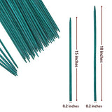 50 Pcs Plant Sticks Green Plant Stakes, Plant Support Garden Stakes for Indoor and Outdoor Plants, GAGINANG Sturdy Garden Wood Bamboo Sticks, Floral GAGINANG
