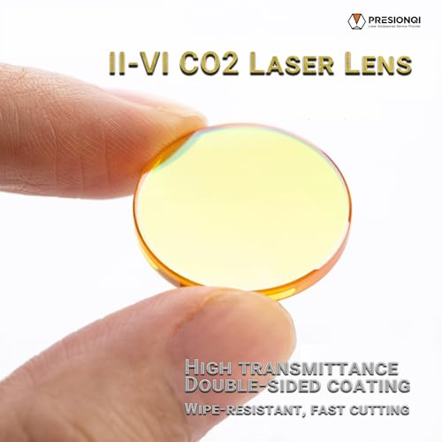 CO2 Laser Lens Dia 20mm FL: 2" / 50.8mm Laser Mirror CVD ZnSe Focus Focal Lens for CO2 Laser Engraving Cutting Engraver/Cutter 40W-200W (Dia:20mm - WoodArtSupply