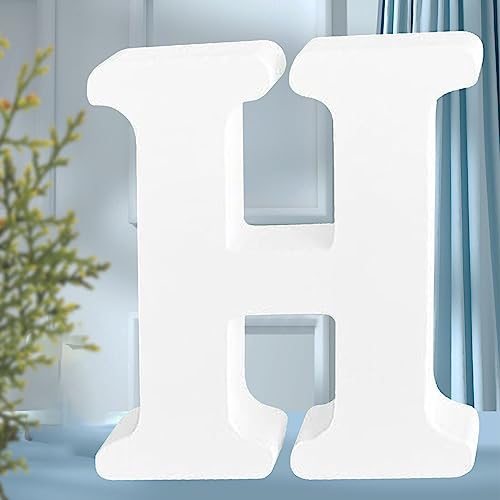 5ARTH 12 inch H White Wood Letters,Unfinished Wood Letters for Wall Decor Standing Wood Sign Board for Craft Home Decoration Projects
