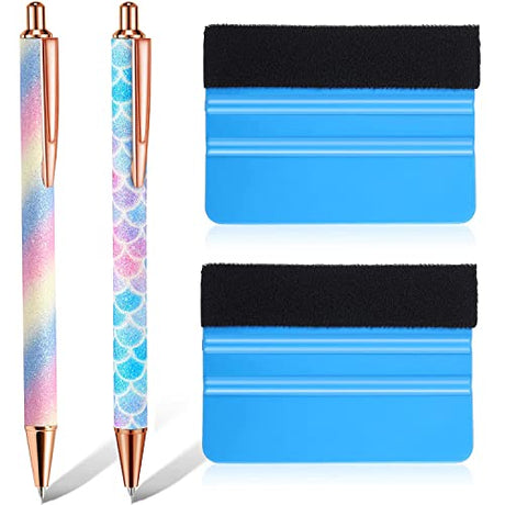 Weeding Tools for Vinyl，2 Pieces Air Release Pen Craft Vinyl Weeding Tools Stainless Steel Point Retractable Air Release Weeding Tools for Craft buysigo