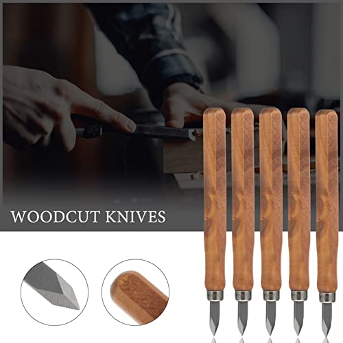 DOITOOL 5pcs Marking Knife Woodworking - Thin Blade Dual Double Bevel Marking Knife - Carving Knife Woodworking Scribe Tool for Woodworking, Wood DOITOOL