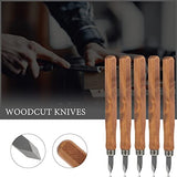 DOITOOL 5pcs Marking Knife Woodworking - Thin Blade Dual Double Bevel Marking Knife - Carving Knife Woodworking Scribe Tool for Woodworking, Wood DOITOOL