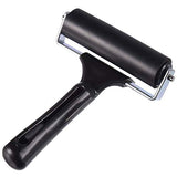 Hard Rubber Brayer Roller,Anti Skid Tape Construction Tool for Printmaking Wallpapers Stamping Gluing Application (3.8 Inch) Rocutus