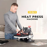 VIVOHOME Upgraded 11 in 1 Heat Press Multifunctional Swing Away Clamshell Printing Sublimation VIVOHOME