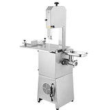 VEVOR Commercial Electric Meat Bandsaw, 850W Vertical Bone Sawing Machine, Stainless Steel 23.6" x 18.3" Workbench, Frozen Meat Cutter with 2 Blades, VEVOR