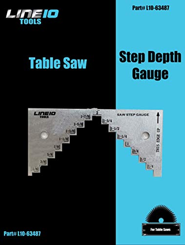 LINE10 Tools Table Saw Step Gauge, Setup Cutting Blade Height from 1/8 to 2 Inch LINE10 Tools