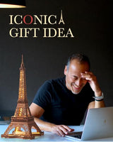 RoWood Eiffel Tower,3D Puzzle Model Kits for Adults,DIY 3D Wooden Puzzles for Adults,Builing Set with LED,Home Decoration Festival Gift Idea RoWood