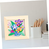 KALLORY 6pcs Clay Picture Frame Photo Frame Wall Mounting Picture Frame Blank Photo Frame Photo Sleeve Unfinished Clay Painting Frame Painting Clay KALLORY